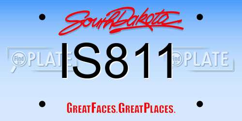 IS811 South Dakota License Plate