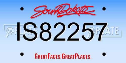 IS82257 South Dakota License Plate