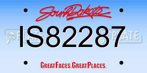 IS82287 South Dakota License Plate