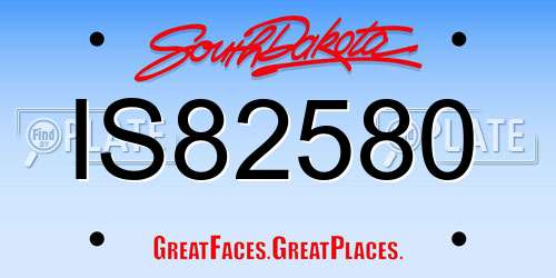 IS82580 South Dakota License Plate