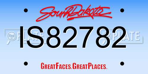 IS82782 South Dakota License Plate