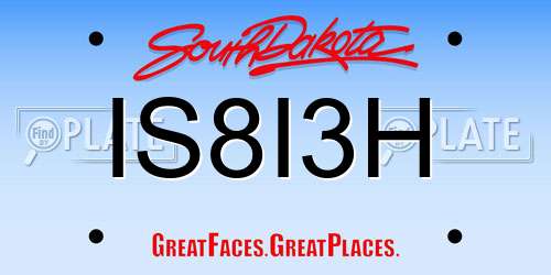 IS8I3H South Dakota License Plate