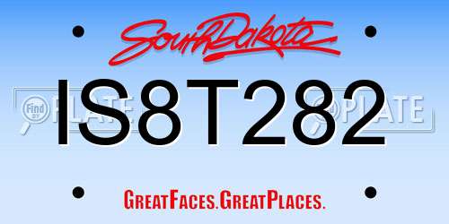 IS8T282 South Dakota License Plate