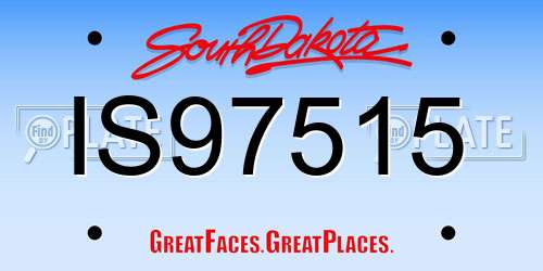 IS97515 South Dakota License Plate