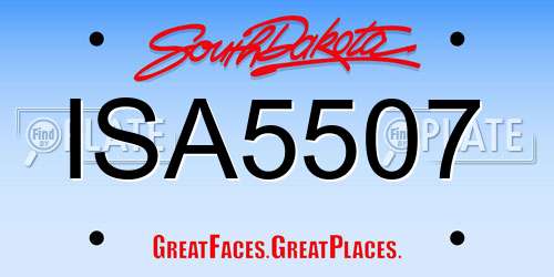 ISA5507 South Dakota License Plate