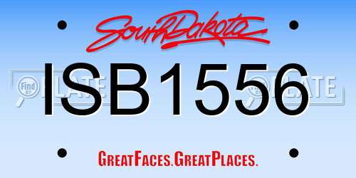ISB1556 South Dakota License Plate