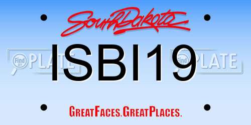 ISBI19 South Dakota License Plate