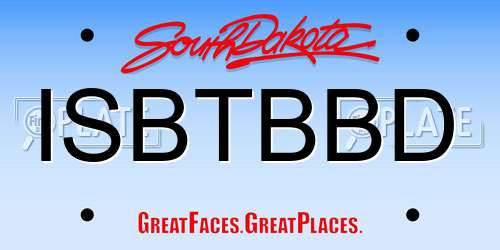ISBTBBD South Dakota License Plate