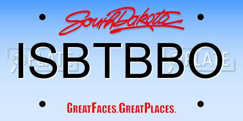 ISBTBBO South Dakota License Plate