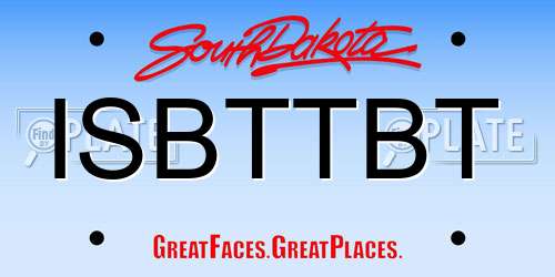 ISBTTBT South Dakota License Plate
