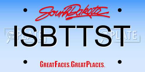 ISBTTST South Dakota License Plate