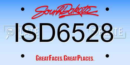 ISD6528 South Dakota License Plate