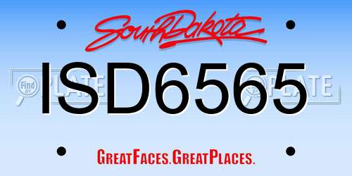 ISD6565 South Dakota License Plate