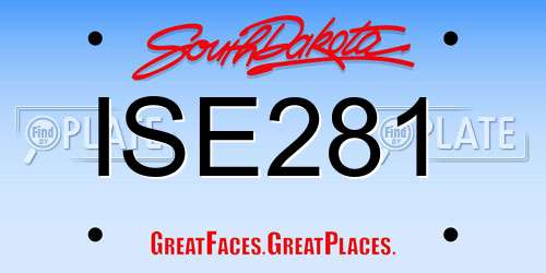 ISE281 South Dakota License Plate