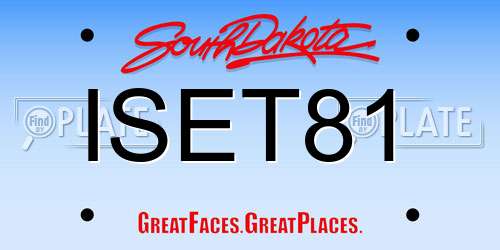 ISET81 South Dakota License Plate