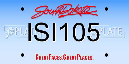 ISI105 South Dakota License Plate