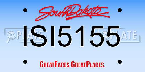 ISI5155 South Dakota License Plate