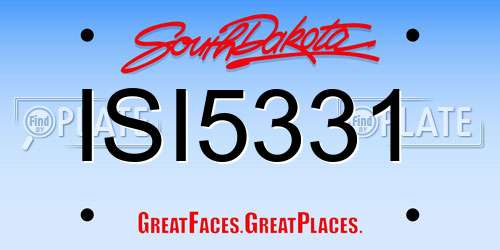ISI5331 South Dakota License Plate