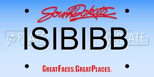 ISIBIBB South Dakota License Plate
