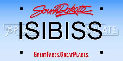 ISIBISS South Dakota License Plate