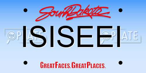 ISISEEI South Dakota License Plate