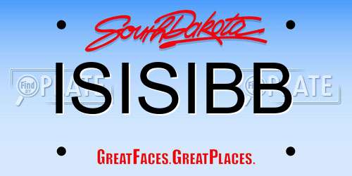 ISISIBB South Dakota License Plate