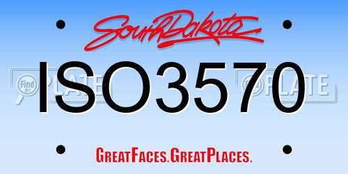 ISO3570 South Dakota License Plate