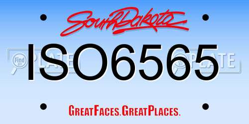 ISO6565 South Dakota License Plate