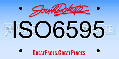 ISO6595 South Dakota License Plate