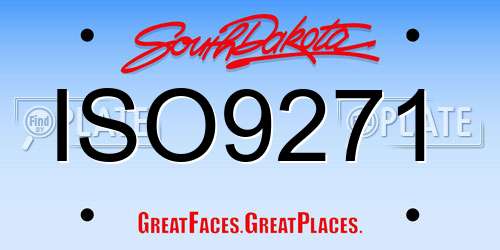 ISO9271 South Dakota License Plate