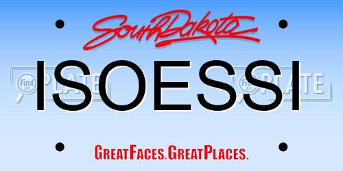 ISOESSI South Dakota License Plate