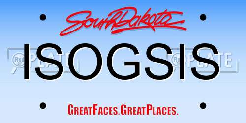ISOGSIS South Dakota License Plate