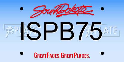 ISPB75 South Dakota License Plate