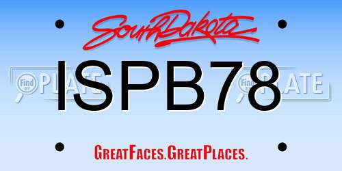 ISPB78 South Dakota License Plate