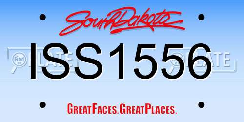 ISS1556 South Dakota License Plate