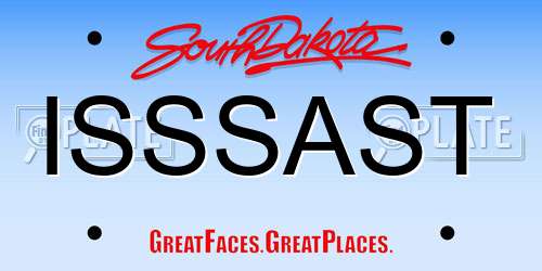 ISSSAST South Dakota License Plate