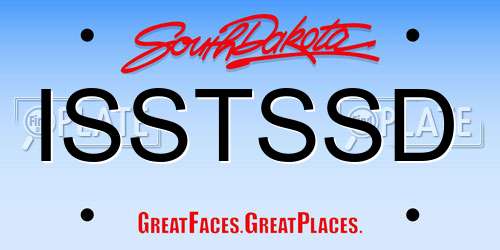 ISSTSSD South Dakota License Plate