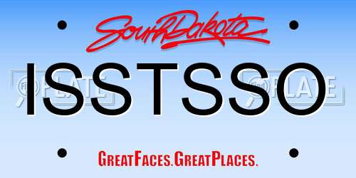 ISSTSSO South Dakota License Plate