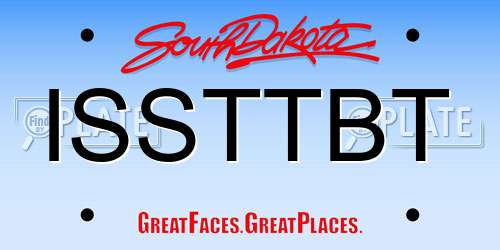 ISSTTBT South Dakota License Plate