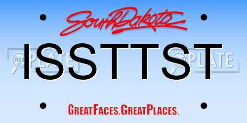 ISSTTST South Dakota License Plate