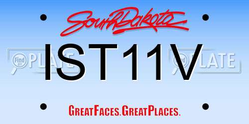 IST11V South Dakota License Plate