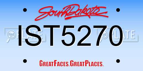 IST5270 South Dakota License Plate
