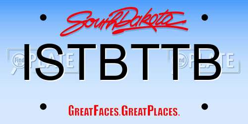ISTBTTB South Dakota License Plate