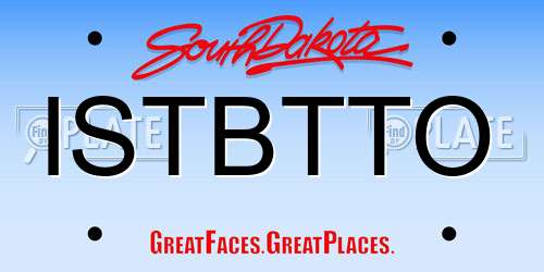 ISTBTTO South Dakota License Plate