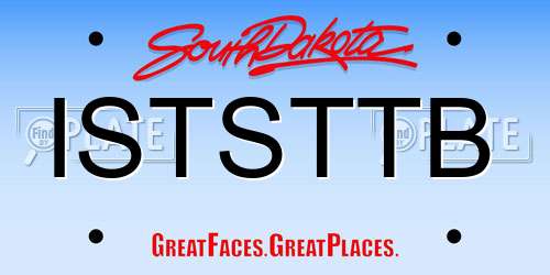 ISTSTTB South Dakota License Plate