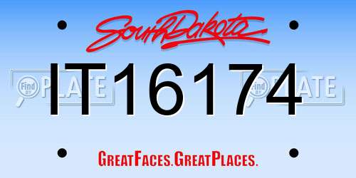 IT16174 South Dakota License Plate