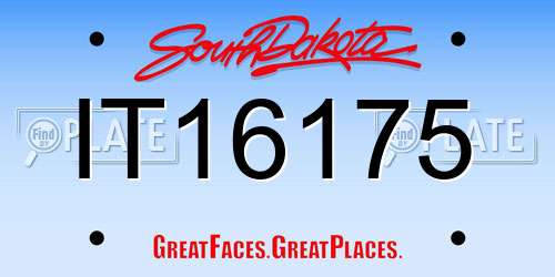 IT16175 South Dakota License Plate