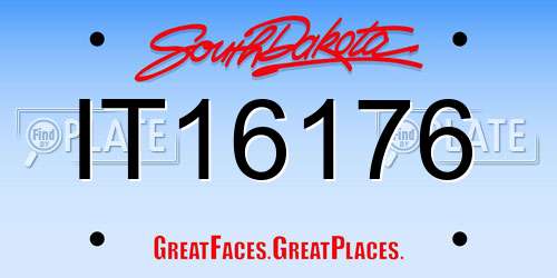 IT16176 South Dakota License Plate