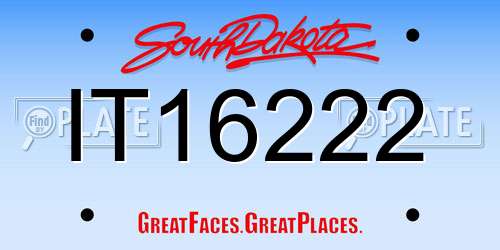 IT16222 South Dakota License Plate