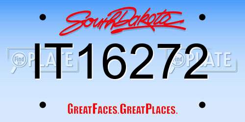 IT16272 South Dakota License Plate